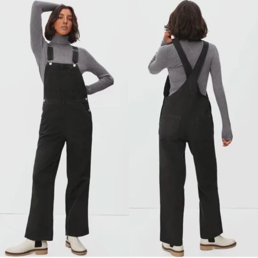 Everlane The Canvas Overalls Black Cotton 4 Utility Coverall Classic Minimal